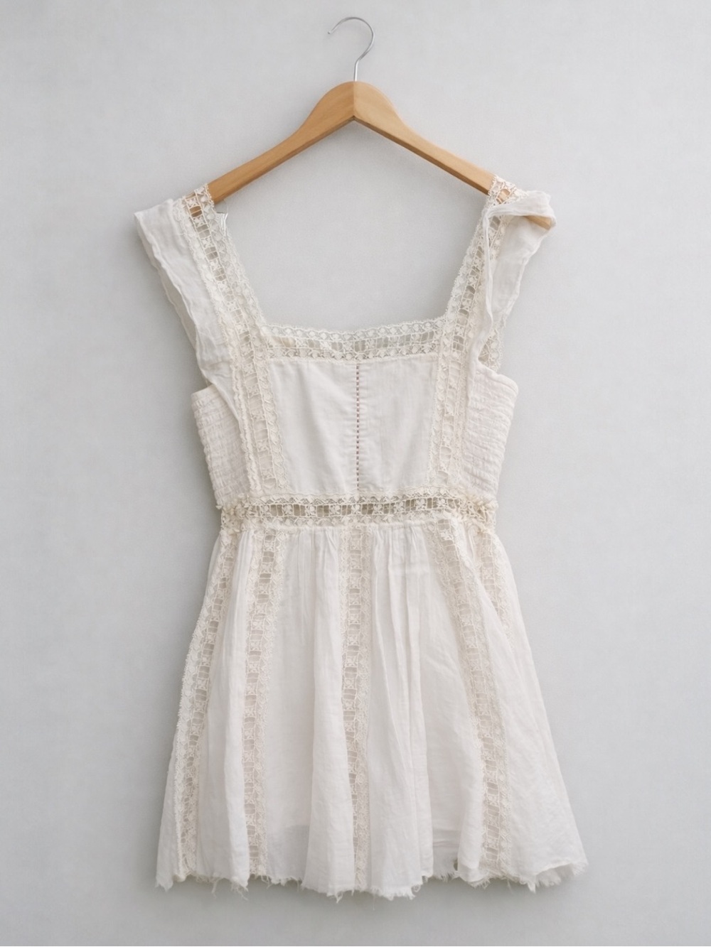 Free People Verona Dress | White Cotton Lace | Size M - Picture 6 of 10